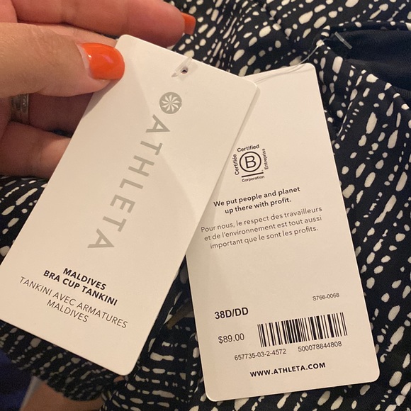 🖤 ATHLETA Maldives Tankini Top // Rice Pearls Black - Picture 9 of 11